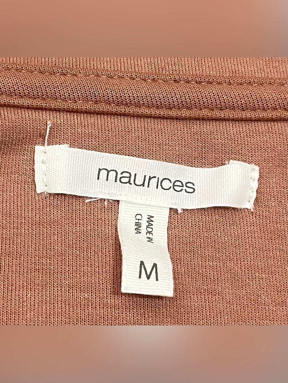 Maurices Dusty Rose Quarter-Zip Pullover Sweatshirt Cuffed Sleeve Women’s Medium - Picture 9 of 15